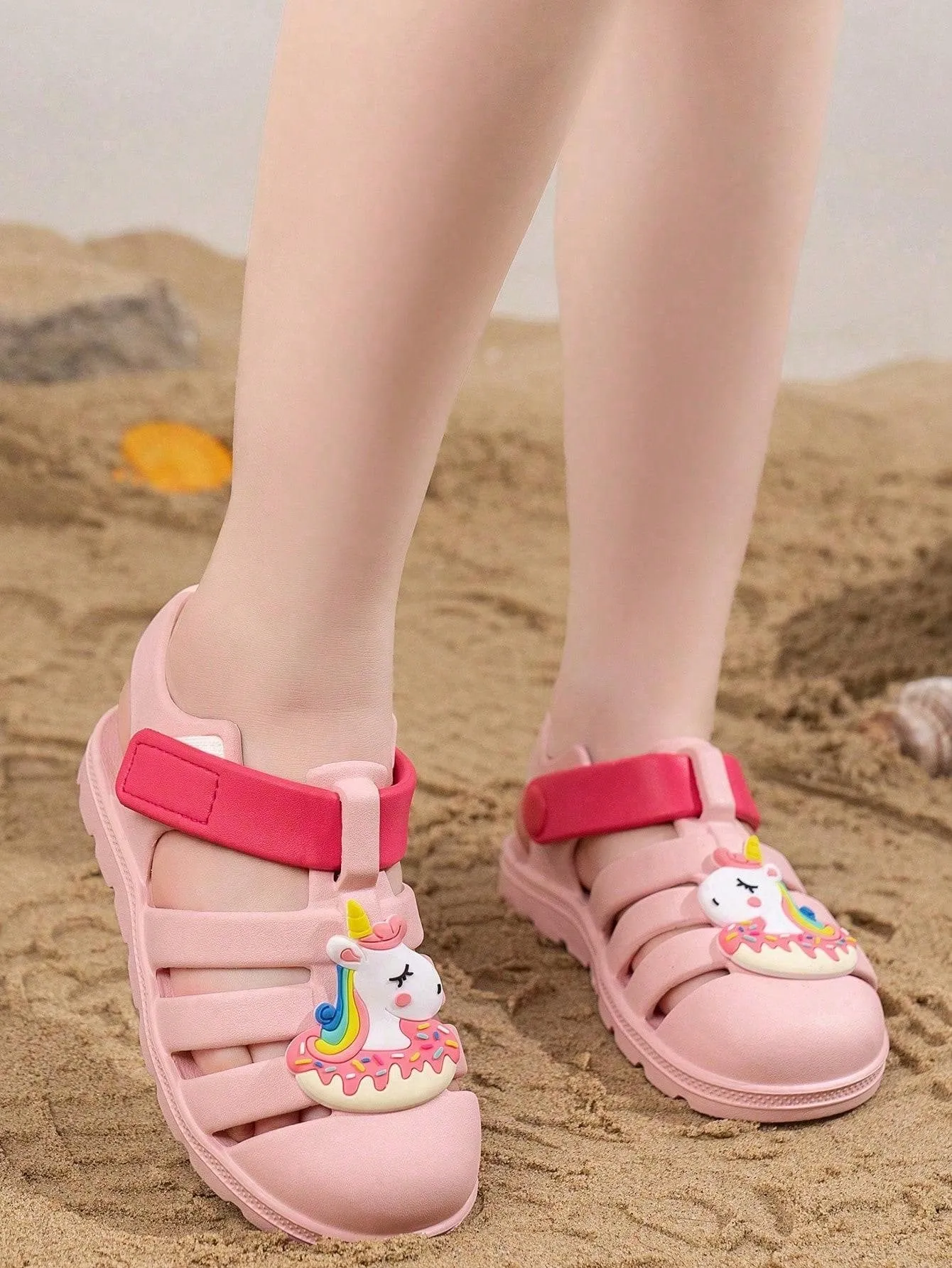 Children's Indoor/Outdoor/Aquatic Slip-Resistant, Wear-Resistant, Breathable, Soft, Comfortable, Lightweight, Adjustable Beach Water Shoes