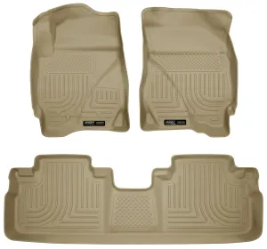 Ford Escape / Mazda Tribute / Mercury Mariner Front & 2nd Seat Floor Liners - Tan